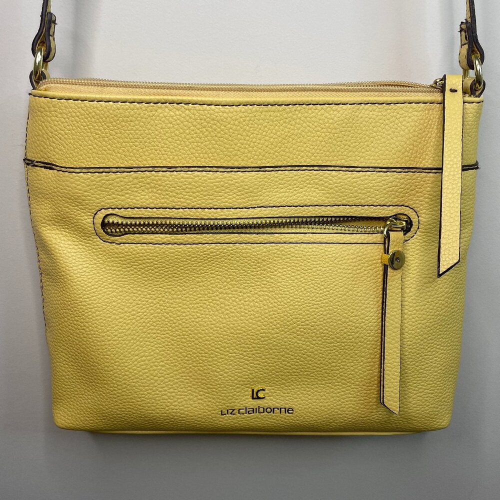 Liz Claiborne Penny Yellow Purse Crossbody Handbag